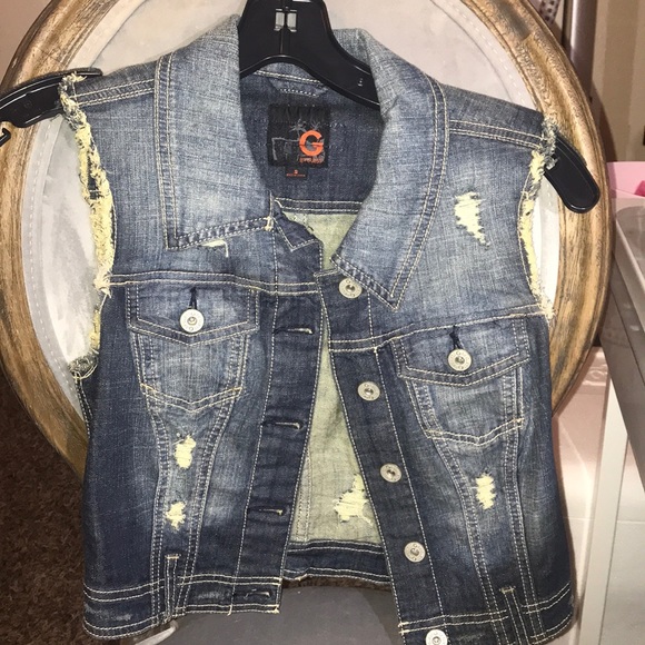 guess jean vest